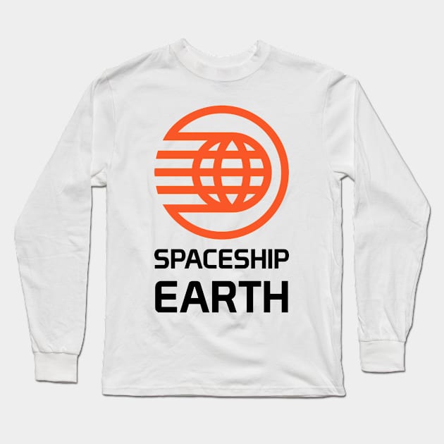 Spaceship Earth T-Shirt Long Sleeve T-Shirt by GrizzlyPeakApparel